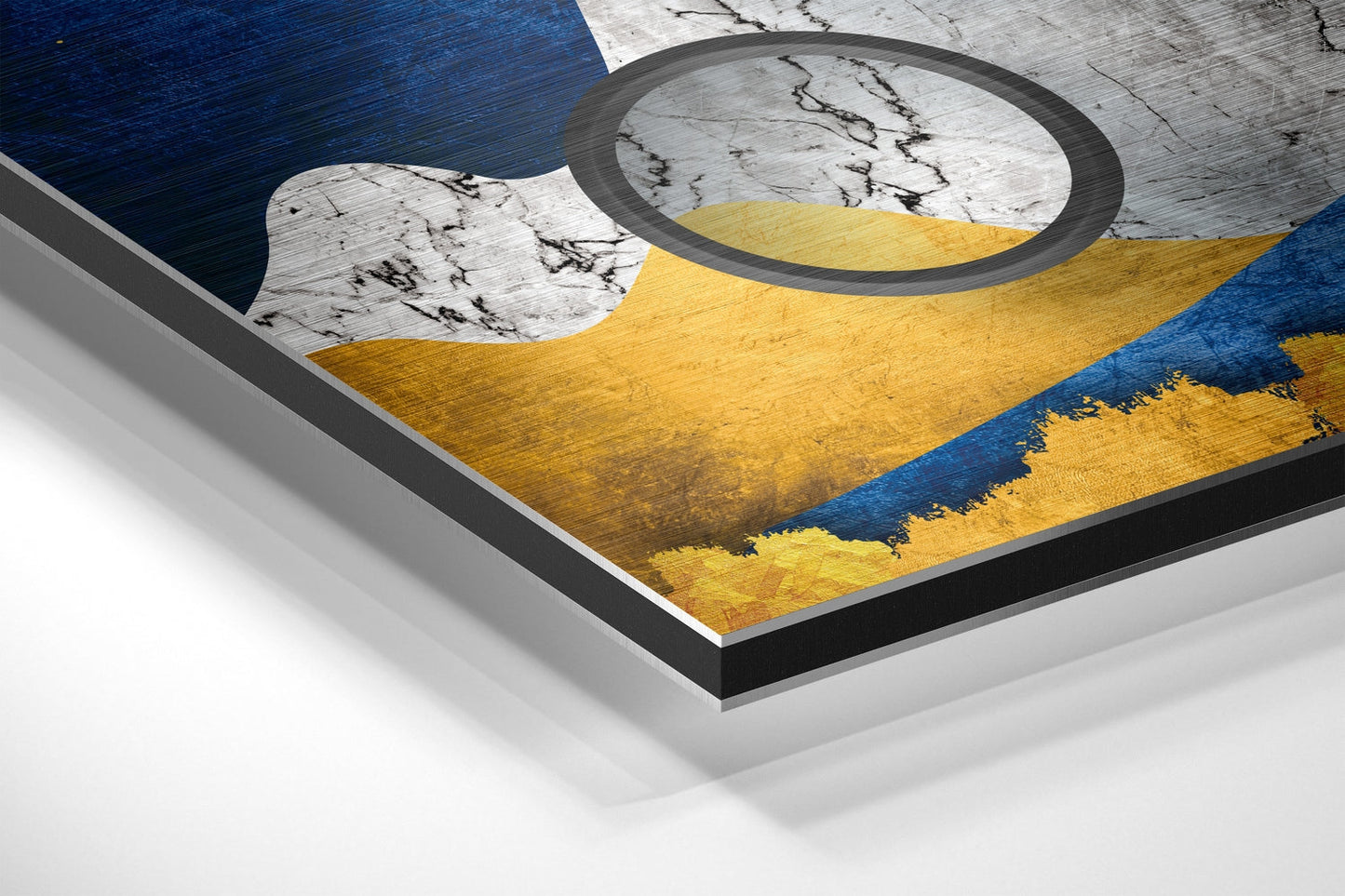 Wave Mountains Brushed Aluminum Metal Wall Art