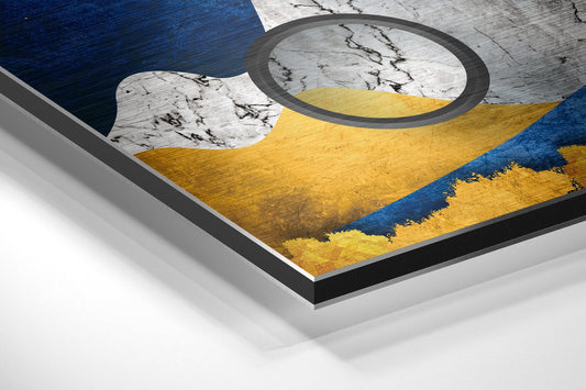 Wave Mountains Brushed Aluminum Metal Wall Art