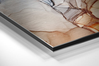 Peach Rust Smoke Marble Metal Wall Art