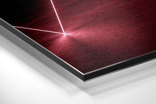 Red Lines Abstract Metal Wall Art