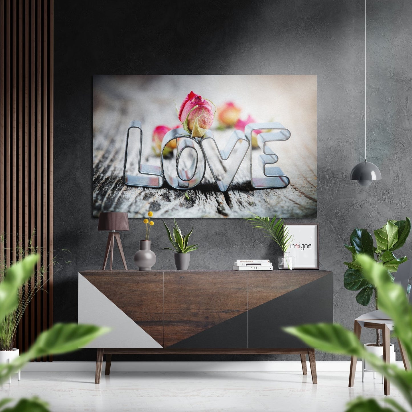 Love metal wall art