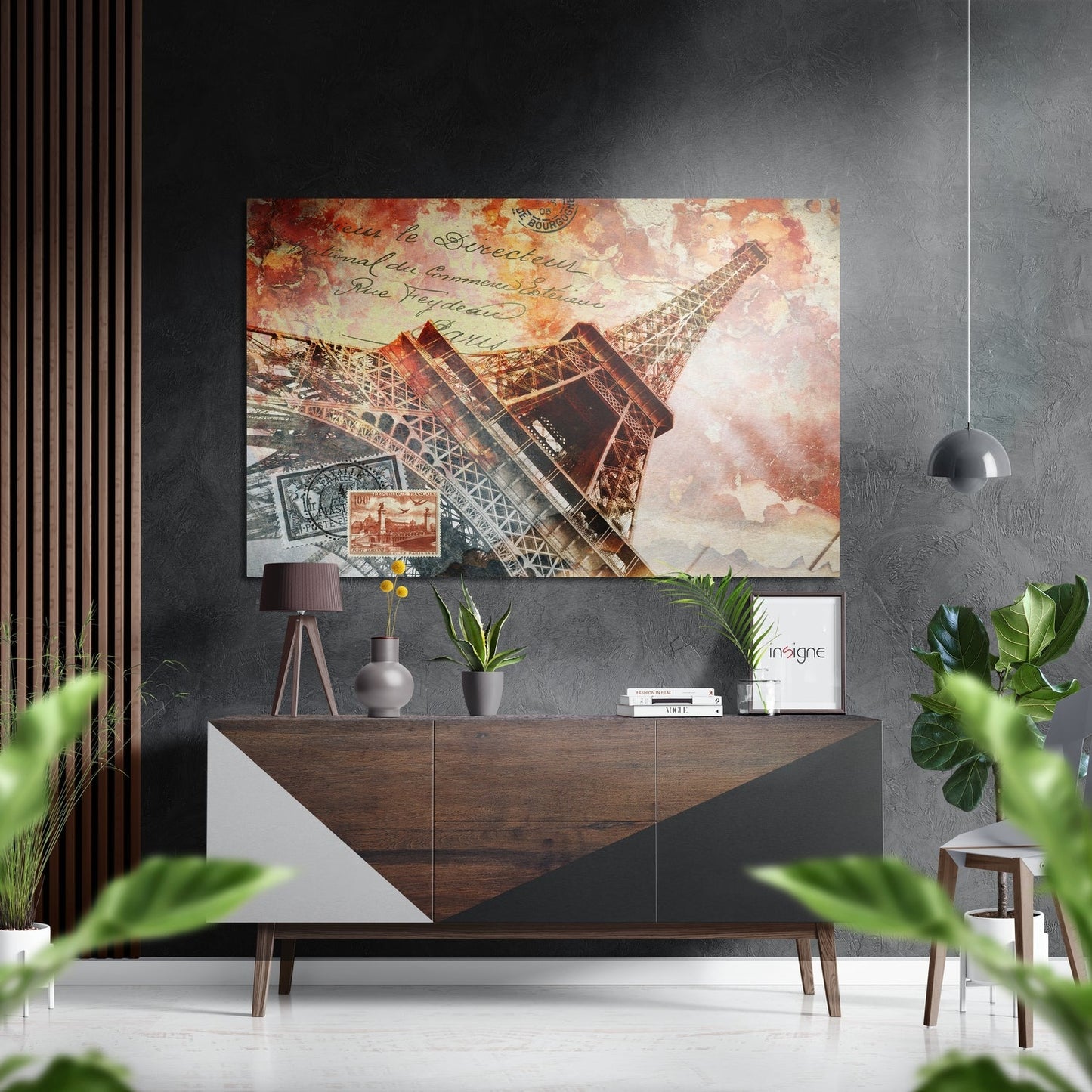 Eiffel Tower metal wall art print