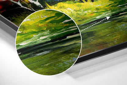 Painted Autumn Forest Creek Metal Wall Art