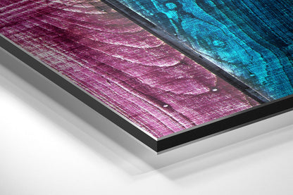 Colorful Wood Grain Metal Wall Art
