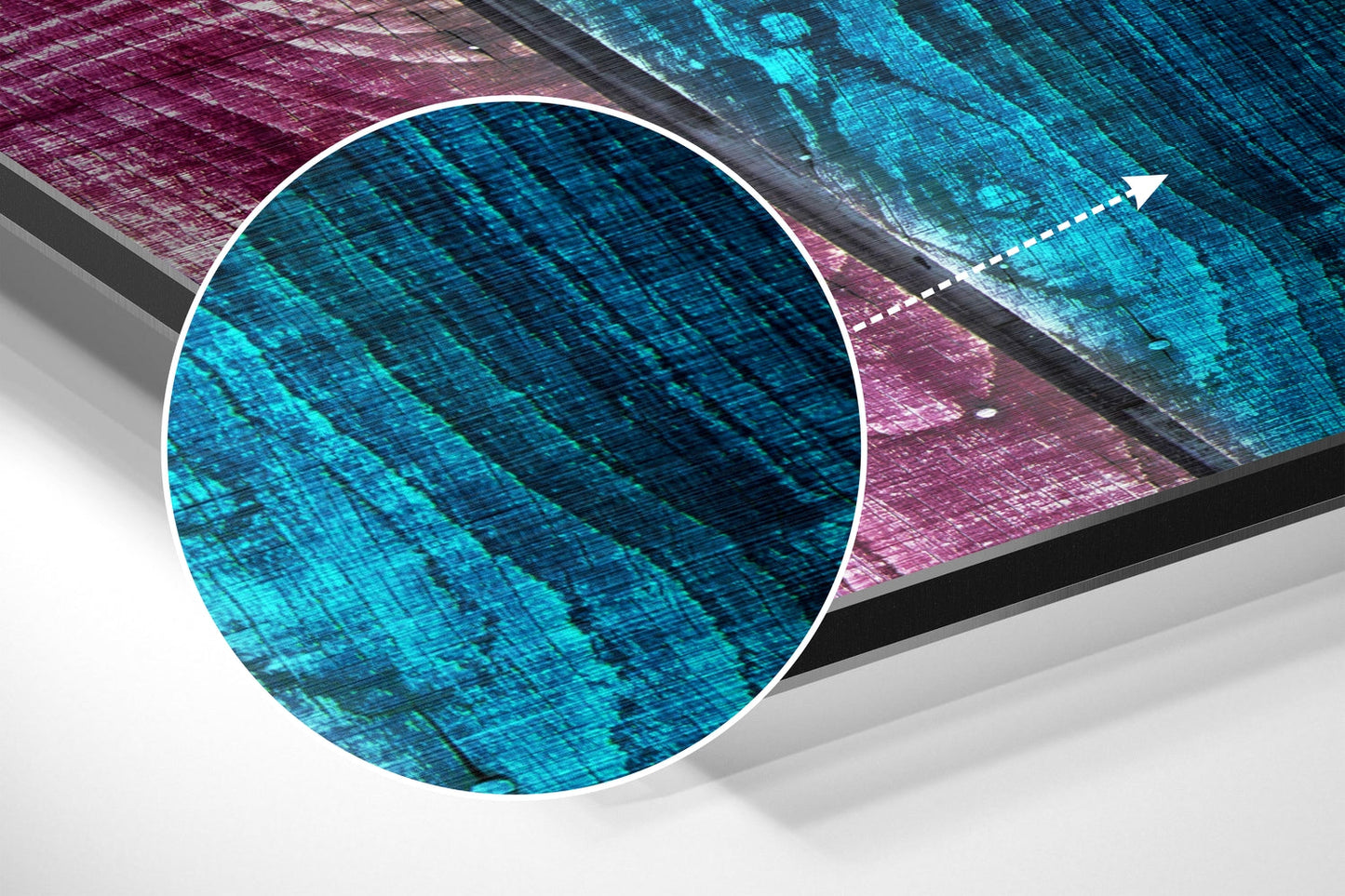 Colorful Wood Grain Metal Wall Art