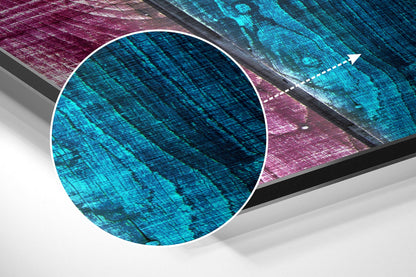 Colorful Wood Grain Metal Wall Art