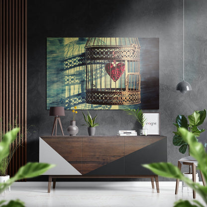 The Cage metal wall art