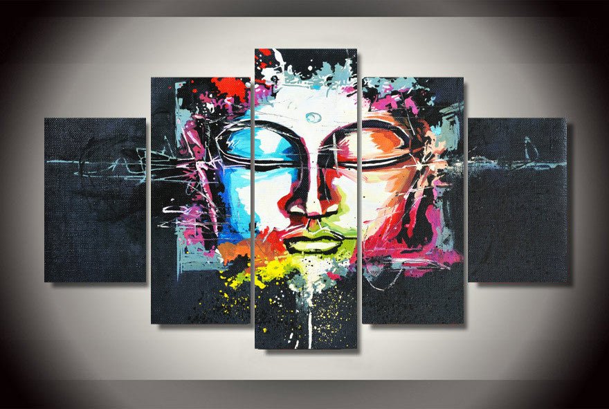 Buddha Mind Abstract 5-Piece Canvas Wall Art