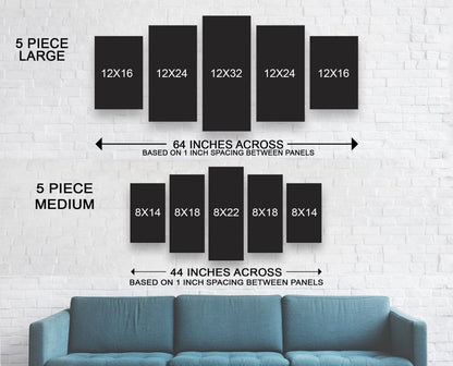 Buddha Mind And Soul 5-Piece Canvas Wall Art