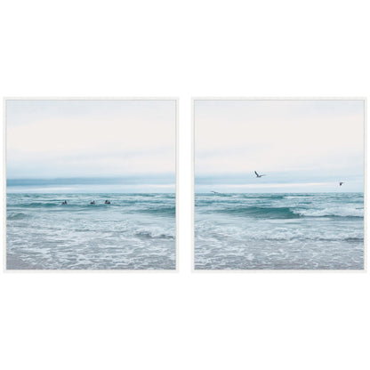Sylvie Ocean Swim 1 and 2 Framed Canvas Art Set by Stephanie Klatt