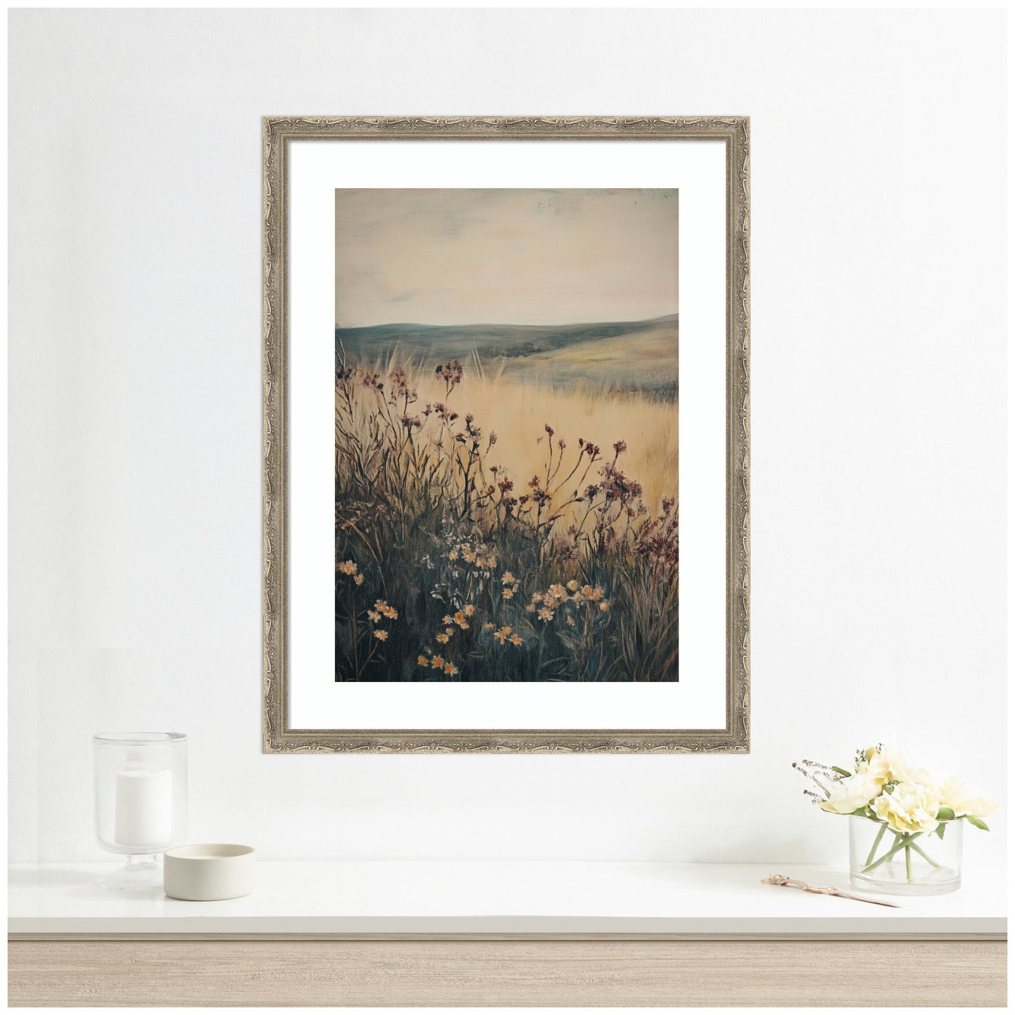 Wildflower Meadow Landscape Framed Wall Art