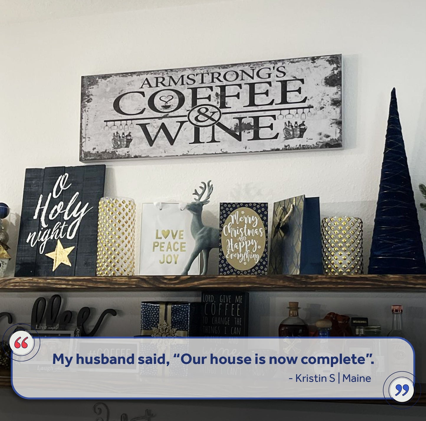 Personalized Coffee and Wine Bar Canvas Sign