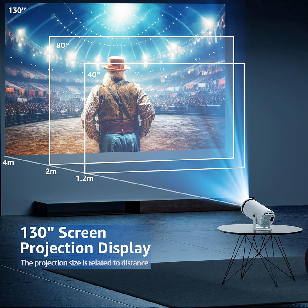 Smart Mini Projector with WiFi & Bluetooth – Turn Any Wall into a 130” Home Theater