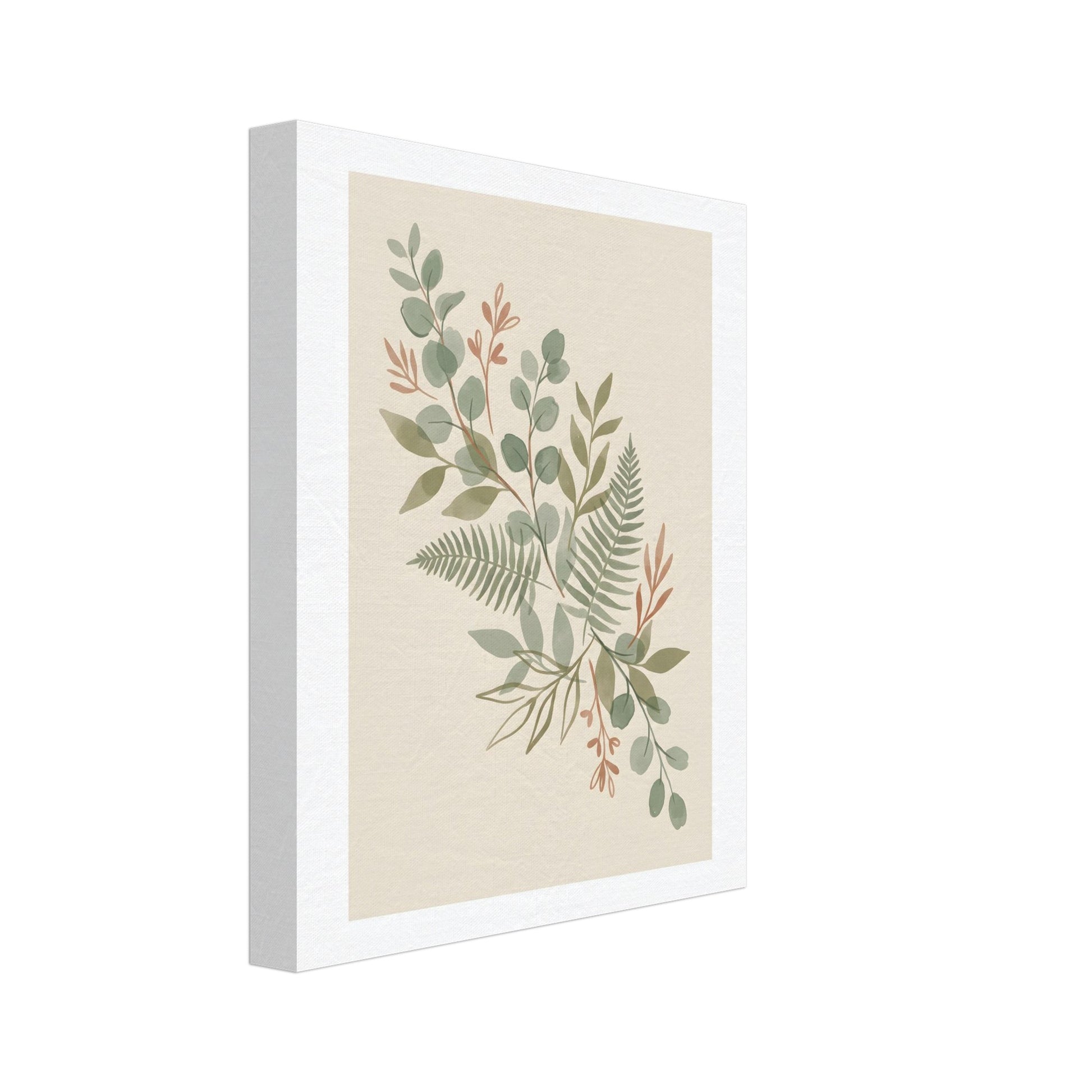 Sage Botanica Boho Botanical Print - 20x25 cm / 8x10″ / Museum-Quality Matte Paper Wooden Framed Poster - Black frame - Sparkycare