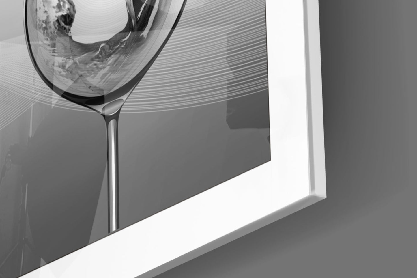 Goblet Butterfly Glass Wall Art