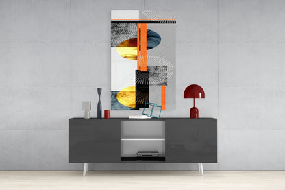 Geo Stack Art Deco Glass Wall Art