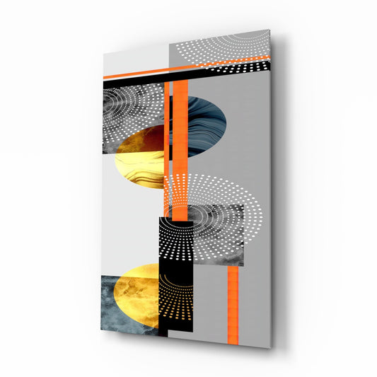 Geo Stack Art Deco Glass Wall Art