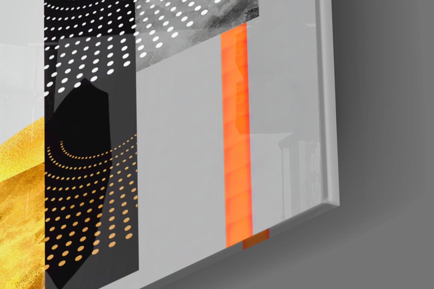 Geo Stack Art Deco Glass Wall Art