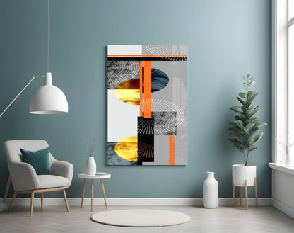 Geo Stack Art Deco Glass Wall Art