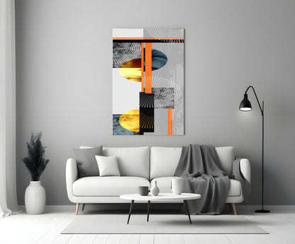 Geo Stack Art Deco Glass Wall Art