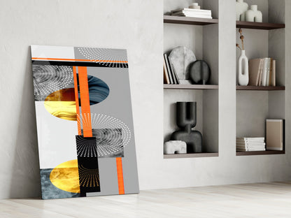Geo Stack Art Deco Glass Wall Art