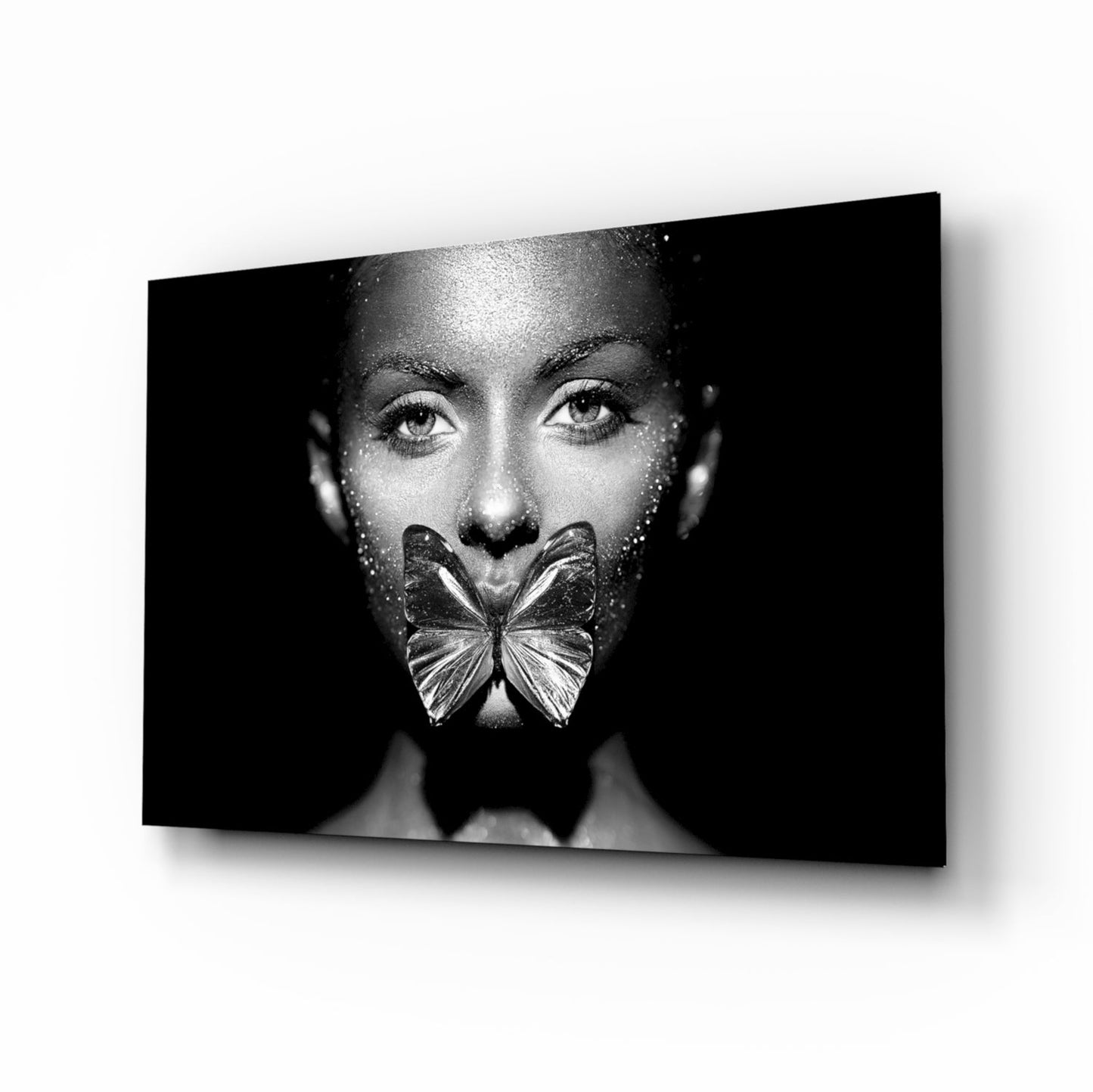 Butterfly Lips Glass Wall Art