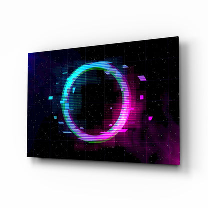 Neon Ring Magenta Haze Glass Wall Art