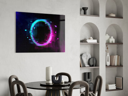 Neon Ring Magenta Haze Glass Wall Art