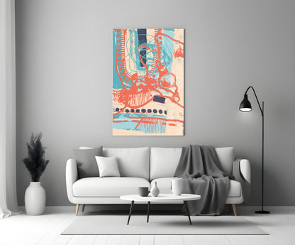 Abstract Colors Glass Wall Art
