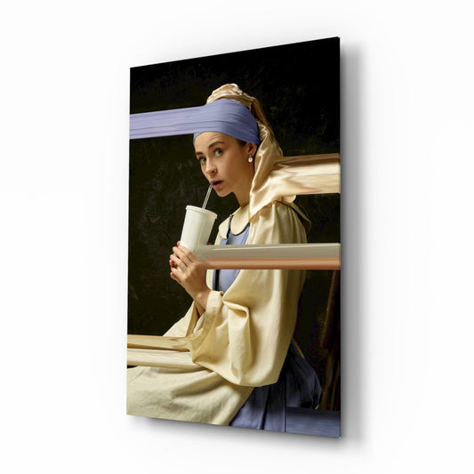 Girl With A Pearl Earring Glass Wall Art