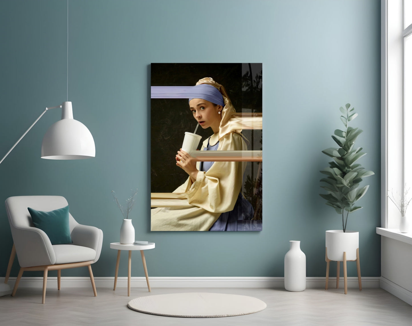 Girl With A Pearl Earring Glass Wall Art