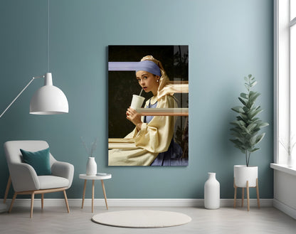 Girl With A Pearl Earring Glass Wall Art