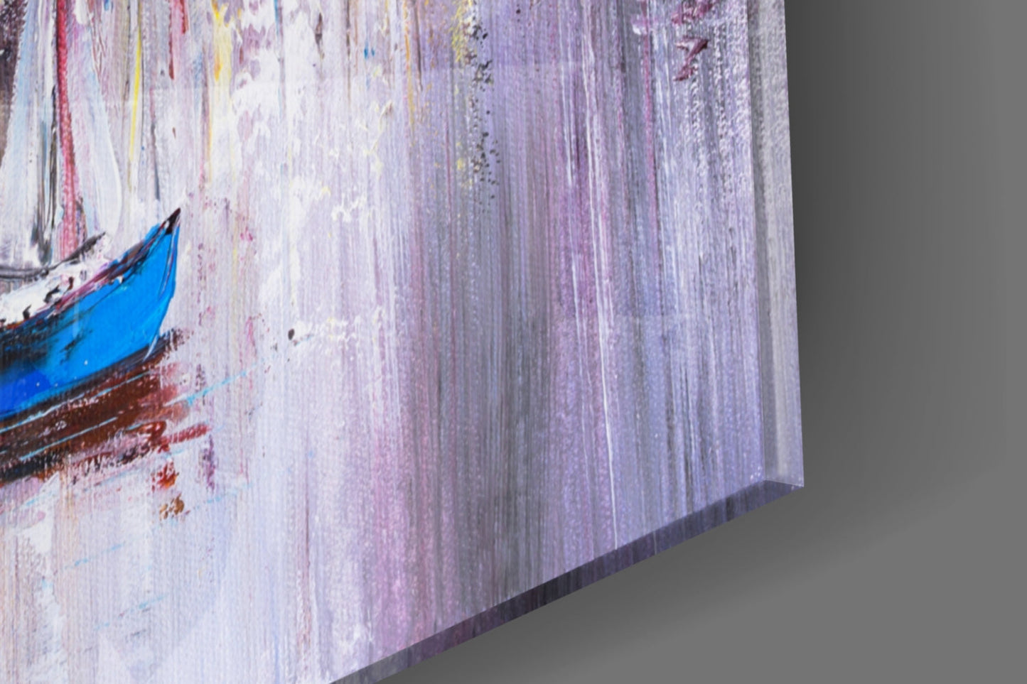 Harbor City Impressionist Glass Wall Art