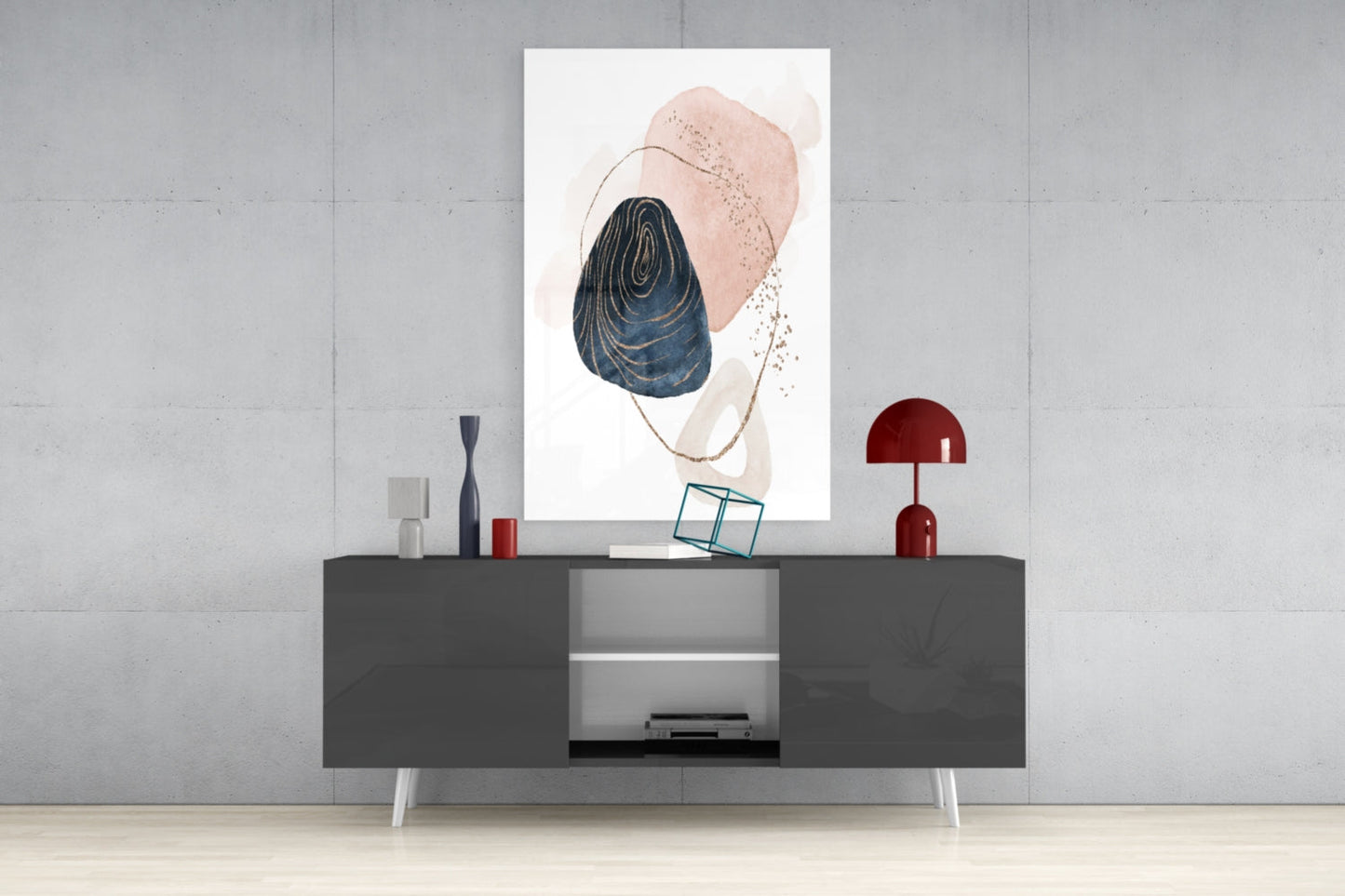 Boho Bloom Glass Wall Art