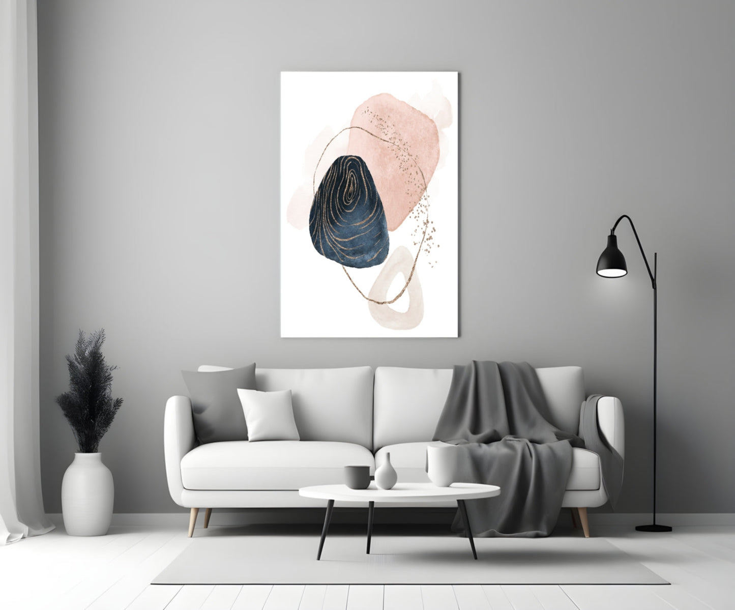 Boho Bloom Glass Wall Art