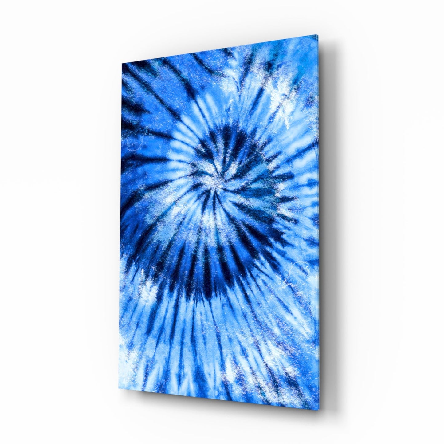 Blue Tie Dye Glass Wall Art