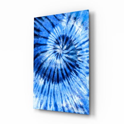 Blue Tie Dye Glass Wall Art