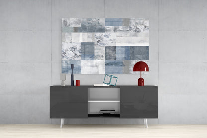 Soft Patchwork Abstract Glass Wall Art