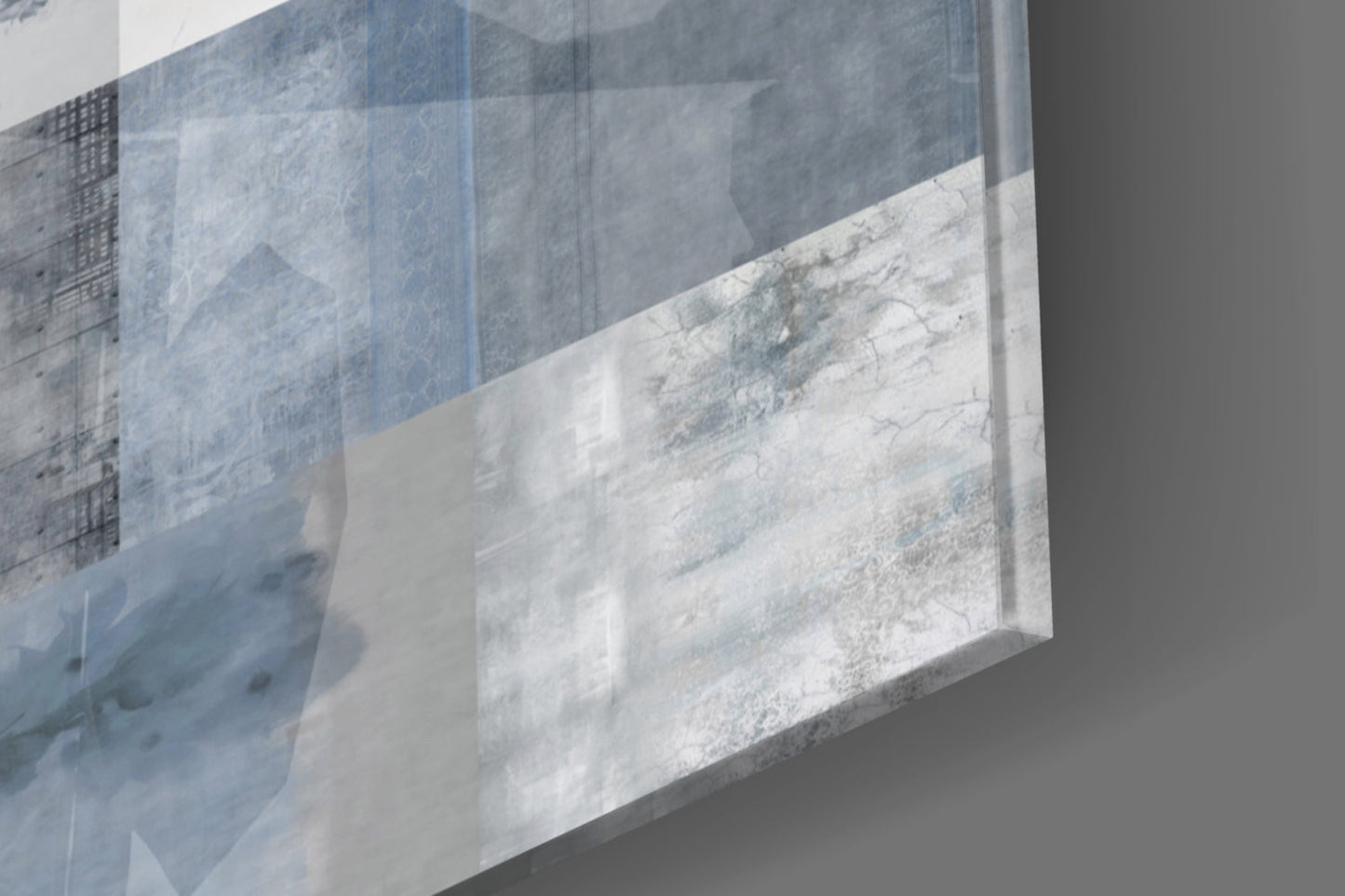 Soft Patchwork Abstract Glass Wall Art