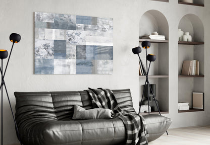 Soft Patchwork Abstract Glass Wall Art