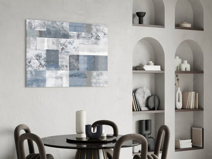 Soft Patchwork Abstract Glass Wall Art
