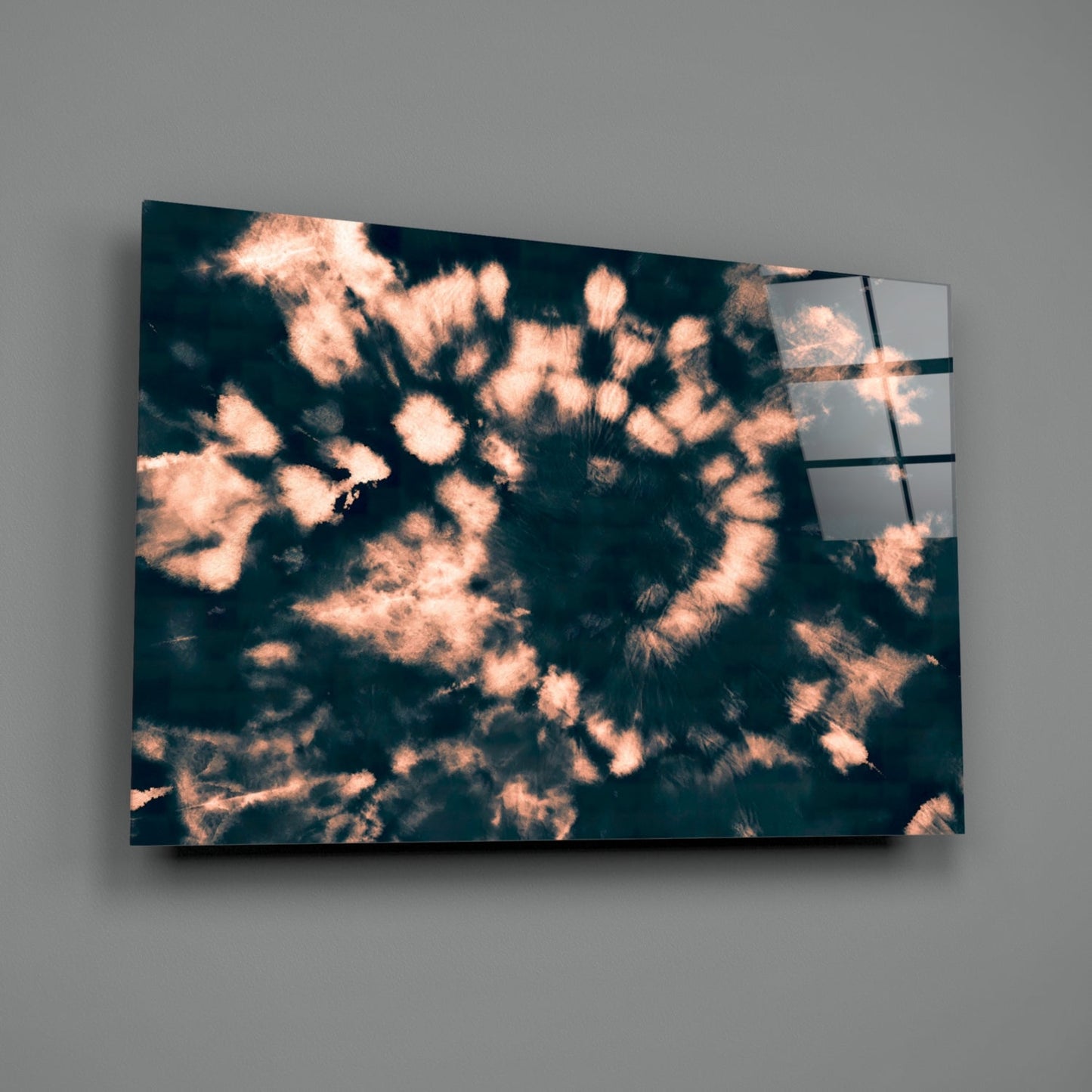 Coral Bloom Abstract Glass Wall Art