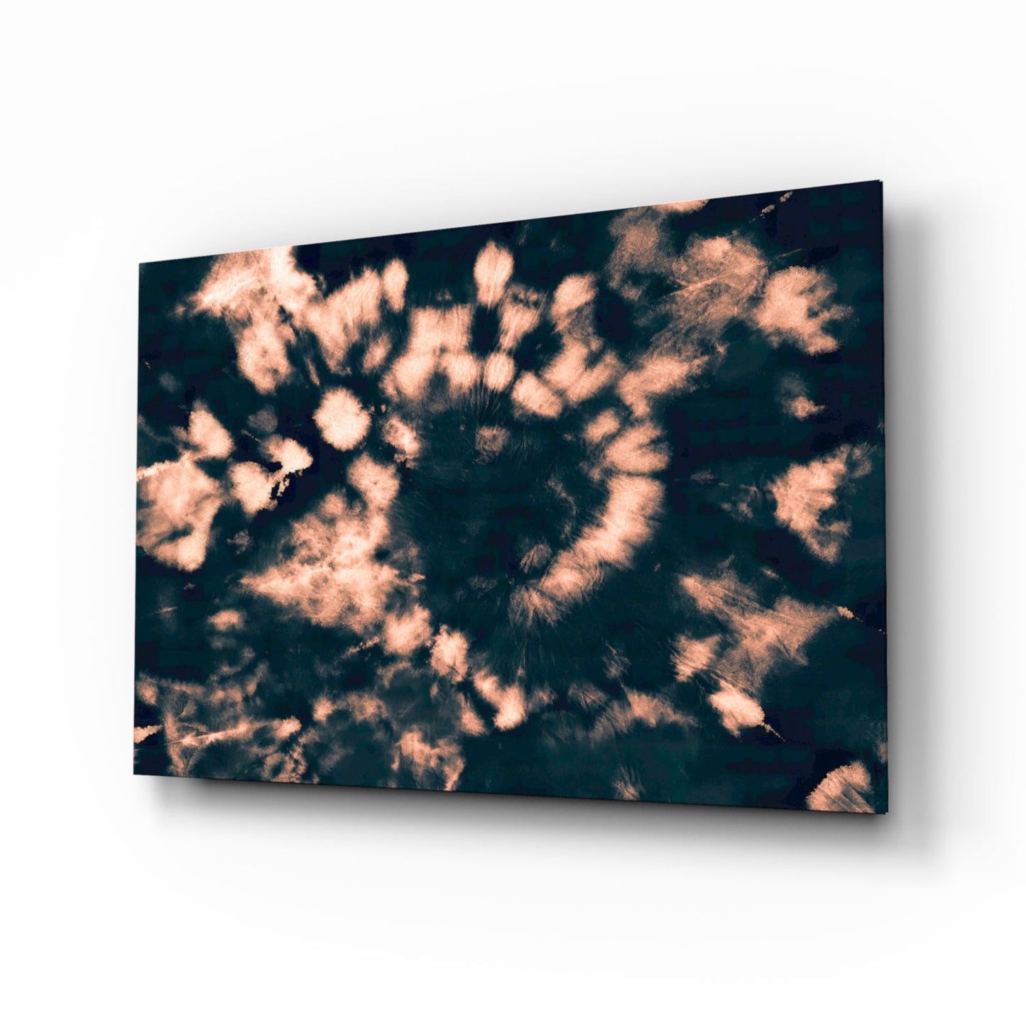 Coral Bloom Abstract Glass Wall Art