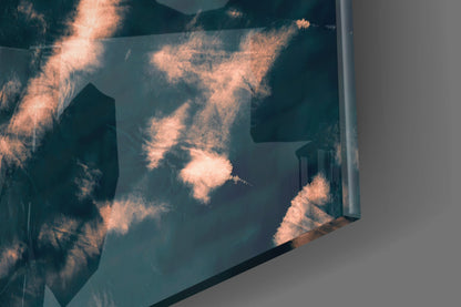 Coral Bloom Abstract Glass Wall Art