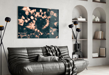 Coral Bloom Abstract Glass Wall Art