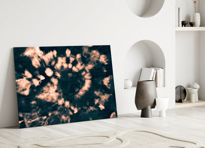 Coral Bloom Abstract Glass Wall Art