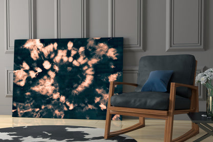 Coral Bloom Abstract Glass Wall Art