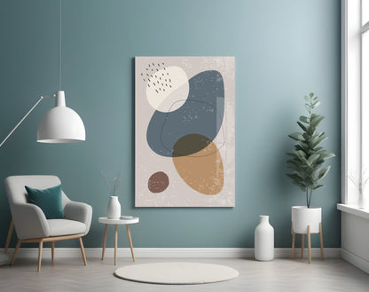 Pebble Stack Glass Wall Art