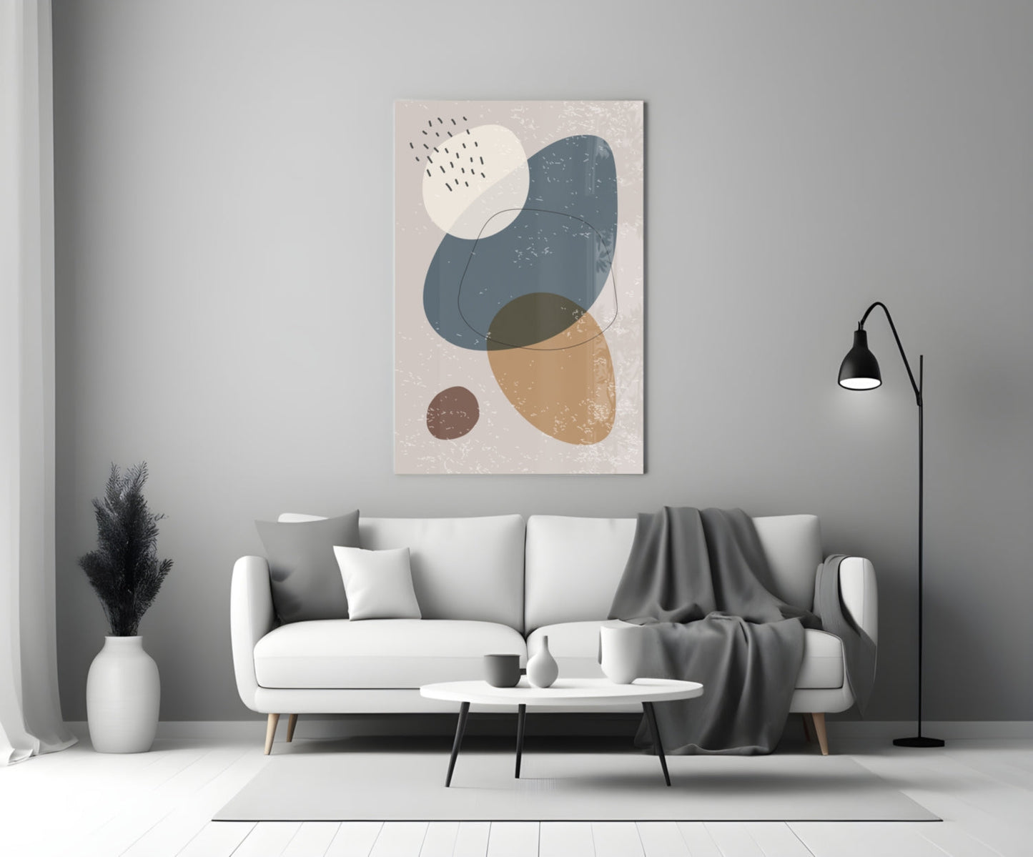 Pebble Stack Glass Wall Art