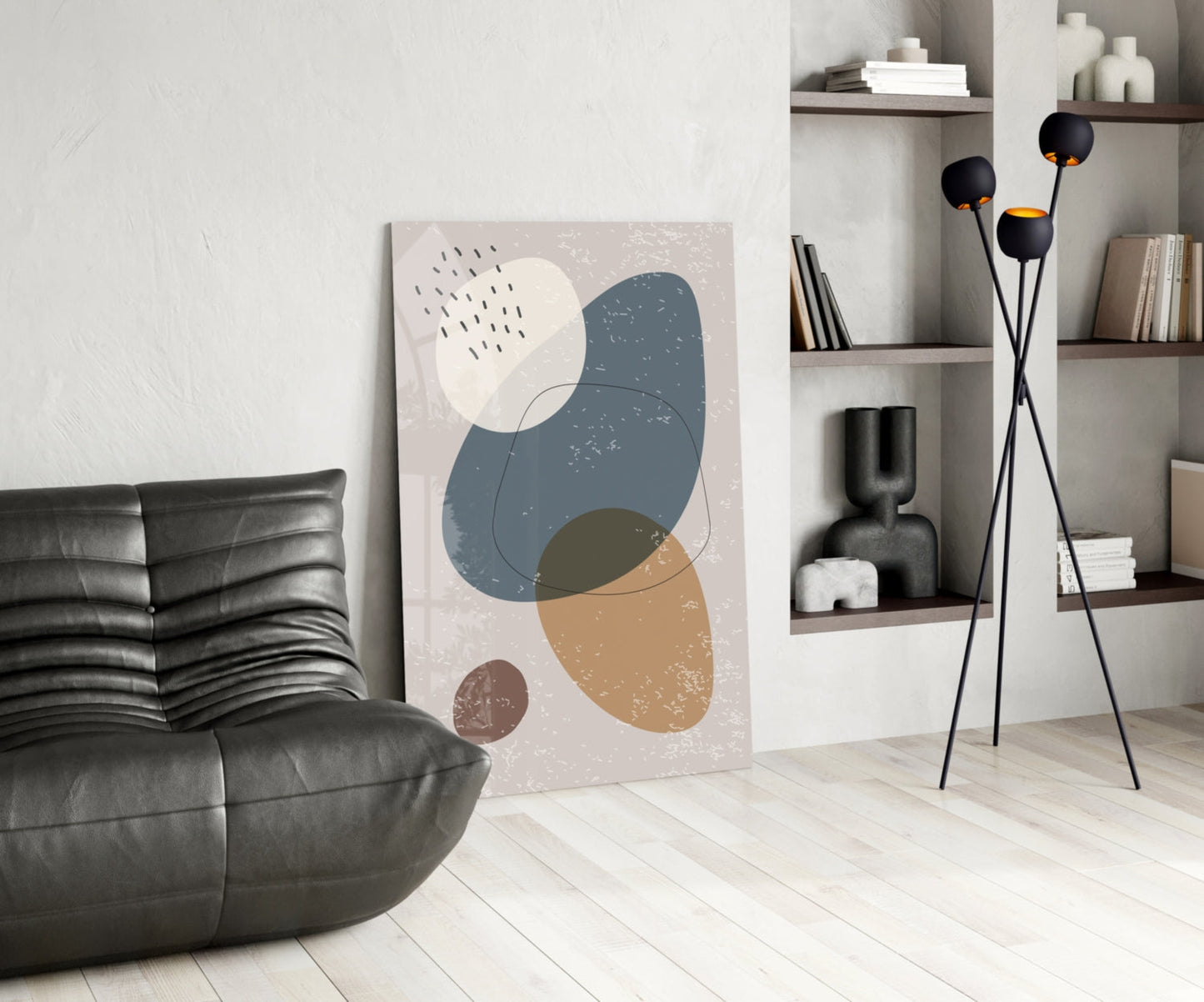 Pebble Stack Glass Wall Art